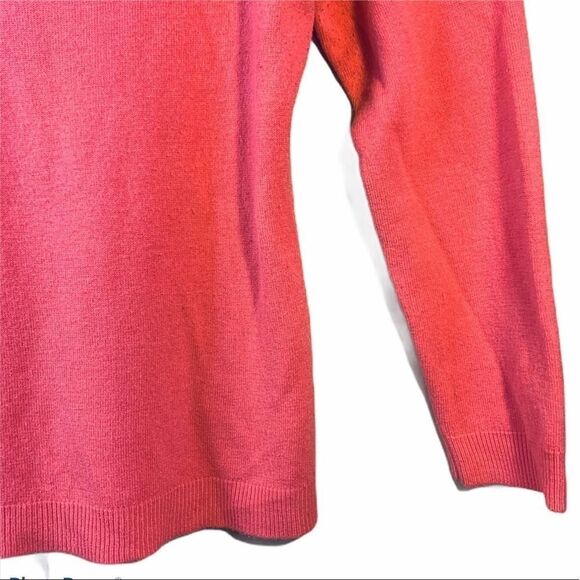New York & Company Solid Pink V Neck Sweater Ultra Soft Long Sleeve Size XL - Picture 4 of 9